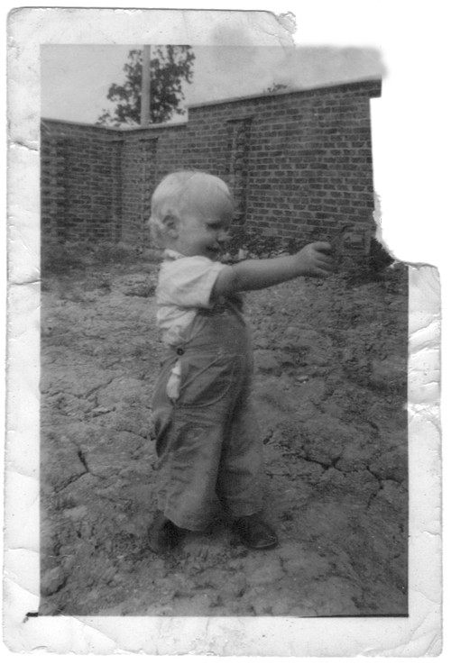 1960s toddler in Garden